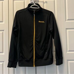 Bench‎ Kids Track Jacket | Black Yellow Zip | Size 13–14 YRS
